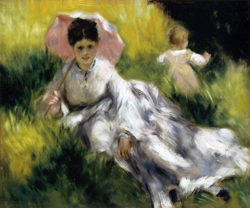 Pierre Auguste Renoir Painting - mujer con sombrilla Pierre Auguste Renoir